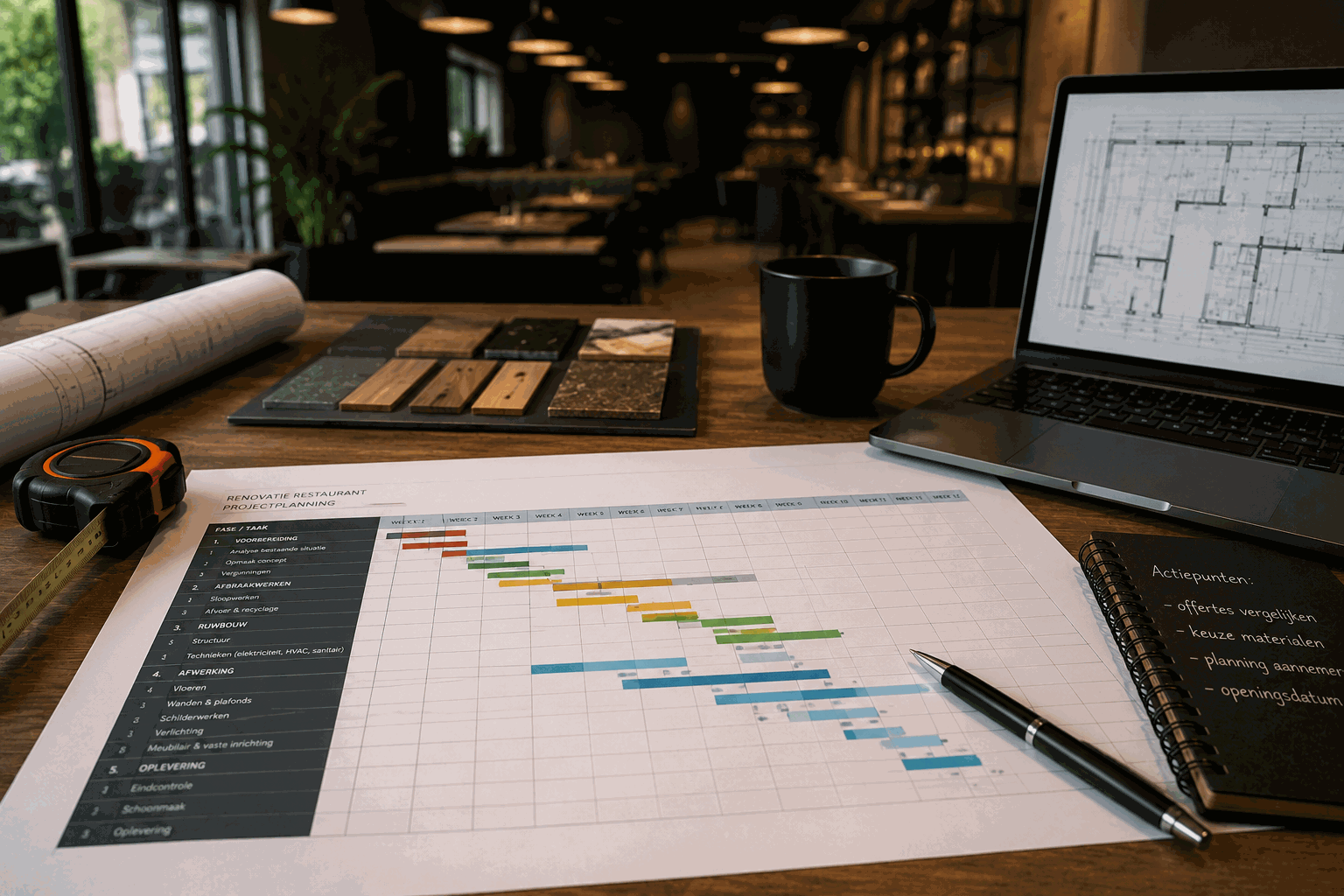 Restaurant renovatie met efficiënte planning